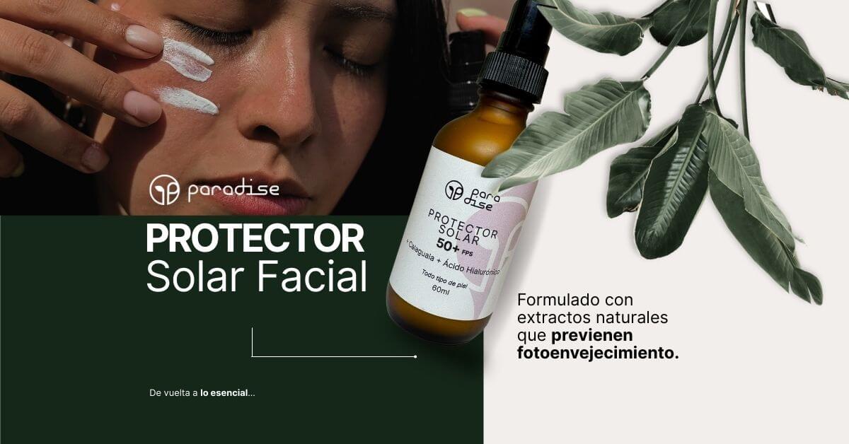 Protector solar natural FPS 50+ Paradise MX con calaguala y ácido hialurónico